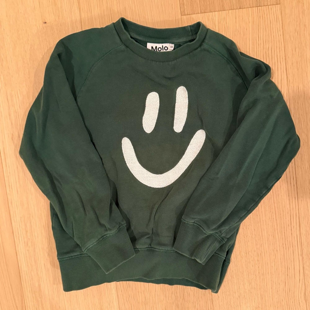 Molo Forest Green Sweatshirt with White Smiley